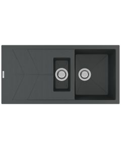 Rio 1.5 Bowl Inset Sink Basalt