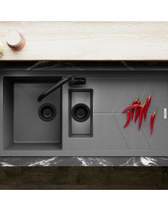 Rio 1.5 Bowl Inset Sink Concrete