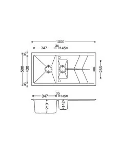 Rio 1.5 Bowl Inset Sink Polar White