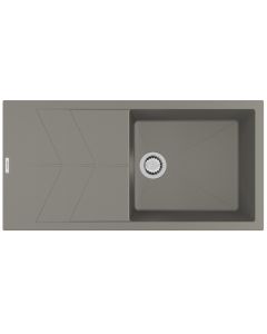 Rio Single Bowl Inset Sink Concrete