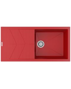 Rio Single Bowl Inset Sink Poppy Red