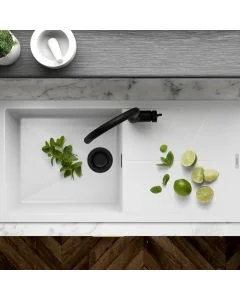 Rio Single Bowl Inset Sink Polar White