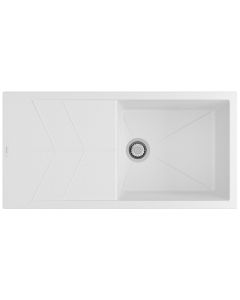 Rio Single Bowl Inset Sink Polar White