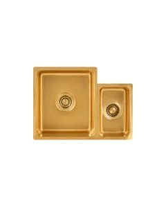 Salsa PVD SA55LBB Undermount 1.5 Bowl Sink Brass RHSB