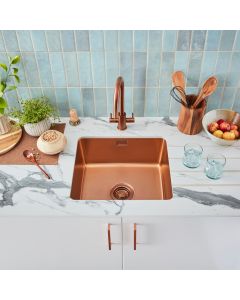 Salsa PVD SA45RC Undermount 1 Bowl Sink Copper