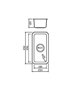 Salsa SA20 1 Bowl Kitchen Sink Stainless Steel