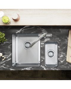 Salsa Half Bowl Kitchen Sink Stainless Steel