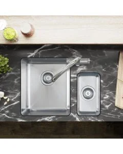 Salsa Half Bowl Kitchen Sink Stainless Steel