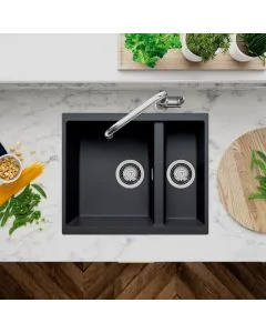 Siena 1.5 Bowl Inset or Undermount Sink Onyx