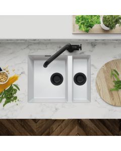 Siena 1.5 Bowl Inset or Undermount Sink Polar White