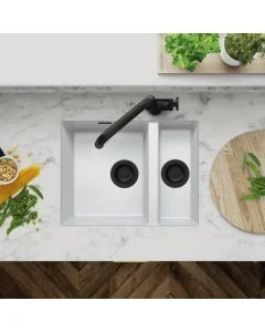 Siena 1.5 Bowl Inset or Undermount Sink Polar White