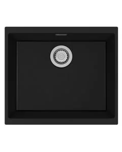 Siena 1 Large Bowl Inset or Undermount Sink Nero