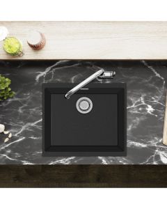 Siena 1 Large Bowl Inset or Undermount Sink Onyx