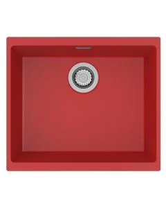 Siena 1 Large Bowl Inset or Undermount Sink Poppy Red