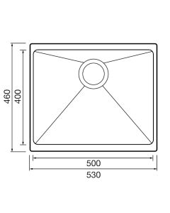 Siena 1 Large Bowl Inset or Undermount Sink Basalt
