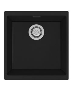 Siena 1 Medium Bowl Inset or Undermount Sink Nero