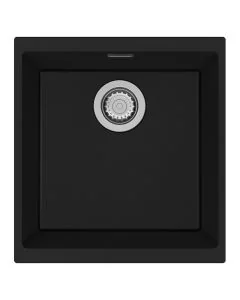 Siena 1 Medium Bowl Inset or Undermount Sink Nero