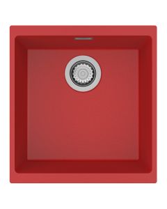 Siena 1 Medium Bowl Inset or Undermount Sink Poppy Red