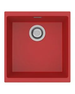Siena 1 Medium Bowl Inset or Undermount Sink Poppy Red