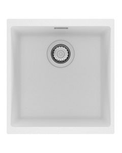 Siena 1 Medium Bowl Inset or Undermount Sink Polar White