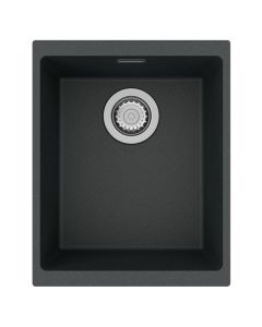 Siena 1 Small Bowl Inset or Undermount Sink Basalt