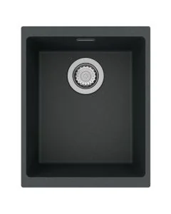 Siena 1 Small Bowl Inset or Undermount Sink Basalt