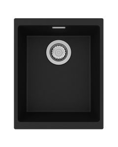 Siena 1 Small Bowl Inset or Undermount Sink Nero
