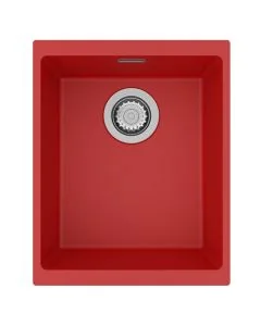Siena 1 Small Bowl Inset or Undermount Sink Poppy Red
