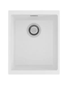 Siena 1 Small Bowl Inset or Undermount Sink Polar White
