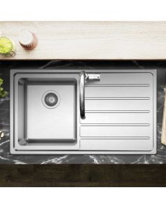 Solar 1 Bowl RHD Inset Kitchen Sink Stainless Steel