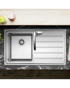 Solar 1 Bowl RHD Inset Kitchen Sink Stainless Steel