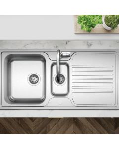 Starline 1.5 Bowl Kitchen Sink Stainless Steel