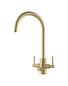 Stella Mixer Cold Filter Tap Swivel Spout Brushed Brass