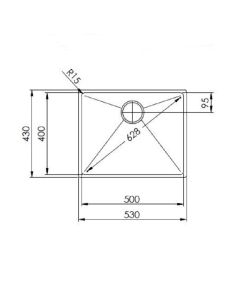 Stereo STE50 Undermount 1 Bowl Sink Stainless Steel