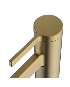 Taku Top Lever Sink Mixer Brushed Brass