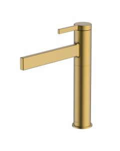 Taku Top Lever Sink Mixer Brushed Brass