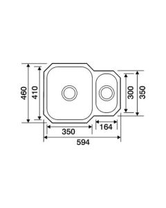 Tango Undermount 1.5 Bowl Kitchen Sink Stainless Steel