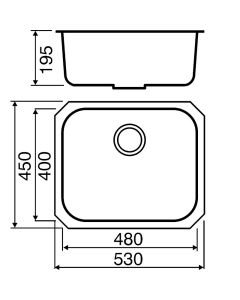 Tango SP480 Undermount 1 Bowl Sink Stainless Steel