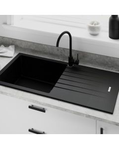 Tivoli 1 Large Bowl Inset Sink Onyx