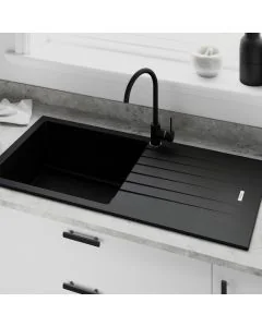 Tivoli 1 Large Bowl Inset Sink Onyx