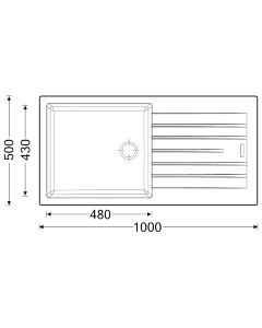 Tivoli 1 Large Bowl Inset Sink Mocha