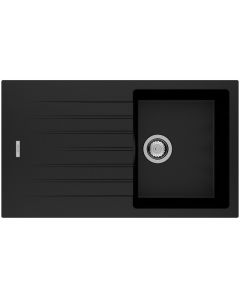 Tivoli 1 Small Bowl Inset Sink Nero