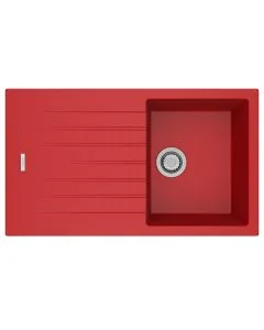 Tivoli 1 Small Bowl Inset Sink Poppy Red
