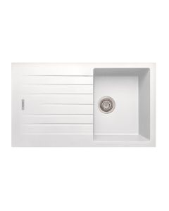 Tivoli 1 Small Bowl Inset Sink Polar White