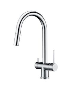 Toledo Mixer and Cold Filter Tap with Pull-Out Spray Chrome