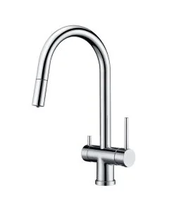 Toledo Mixer and Cold Filter Tap with Pull-Out Spray Chrome