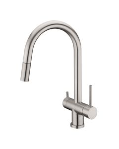 Toledo Mixer and Cold Filter Tap with Pull-Out Spray Brushed Nickel