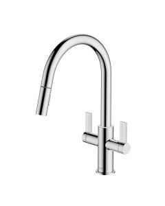 Kira Pull-Out C Spout Sink Mixer Chrome