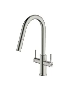 Topaz Pull-Out Spray Sink Mixer Brushed Nickel