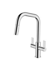 Kira Pull-Out U Spout Sink Mixer Chrome